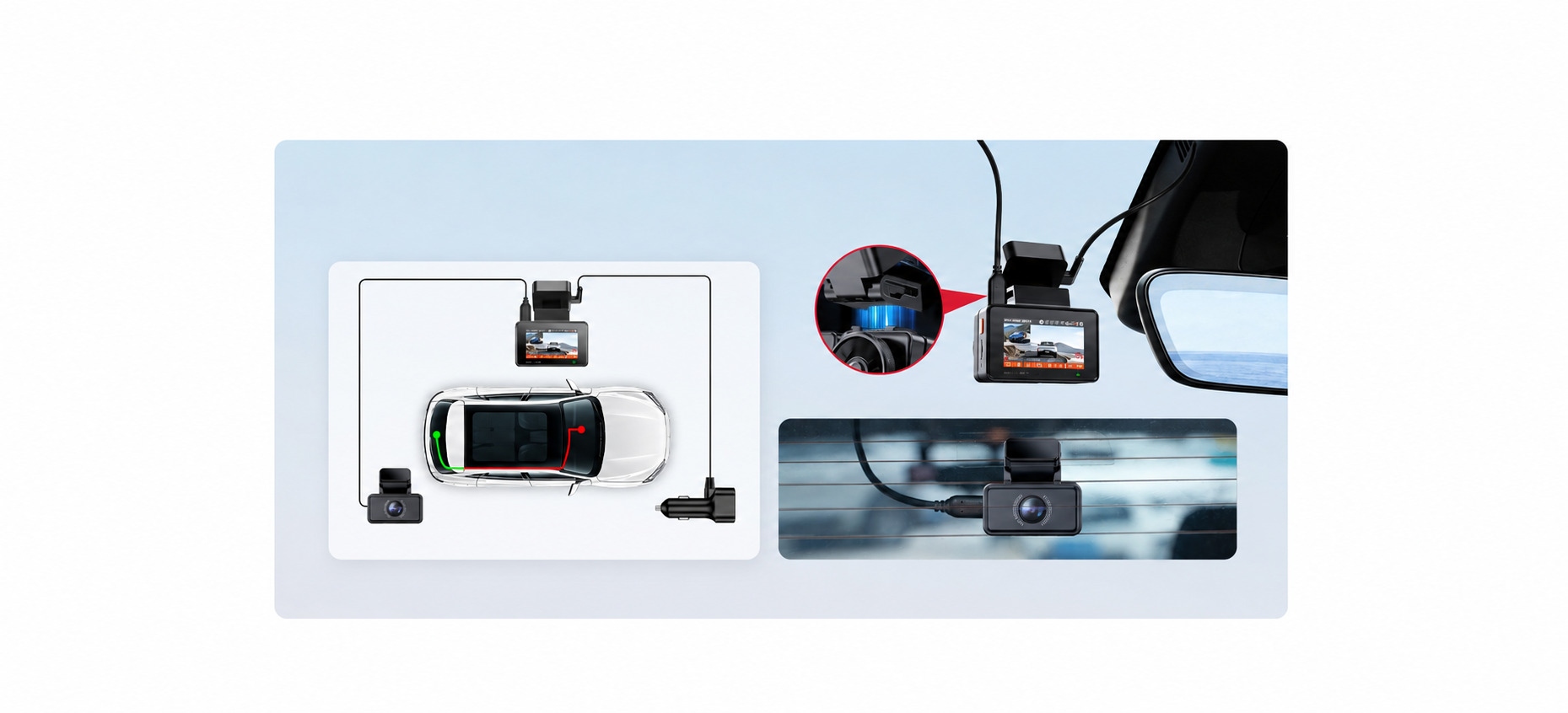 Instalace přední a zadní kamery VANTRUE Element 2 Pro